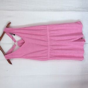 Derek Heart Pink Terry Shorts Romper Racerback Size Extra Large